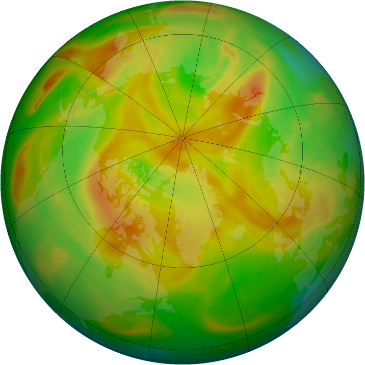 Arctic ozone map for 08 May 2005
